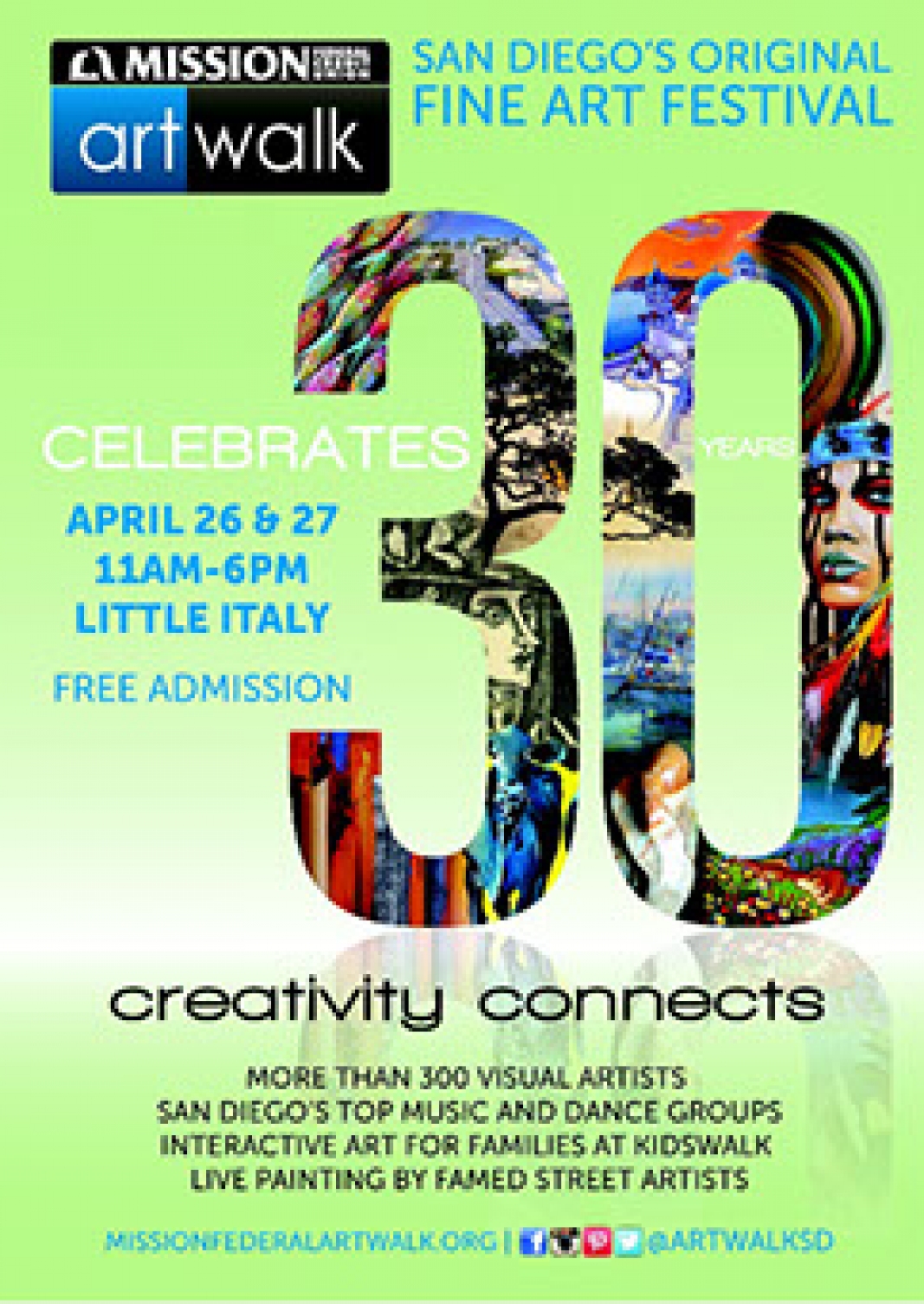 30 aniversario de  ART WALK Little Italy, San Diego CA
